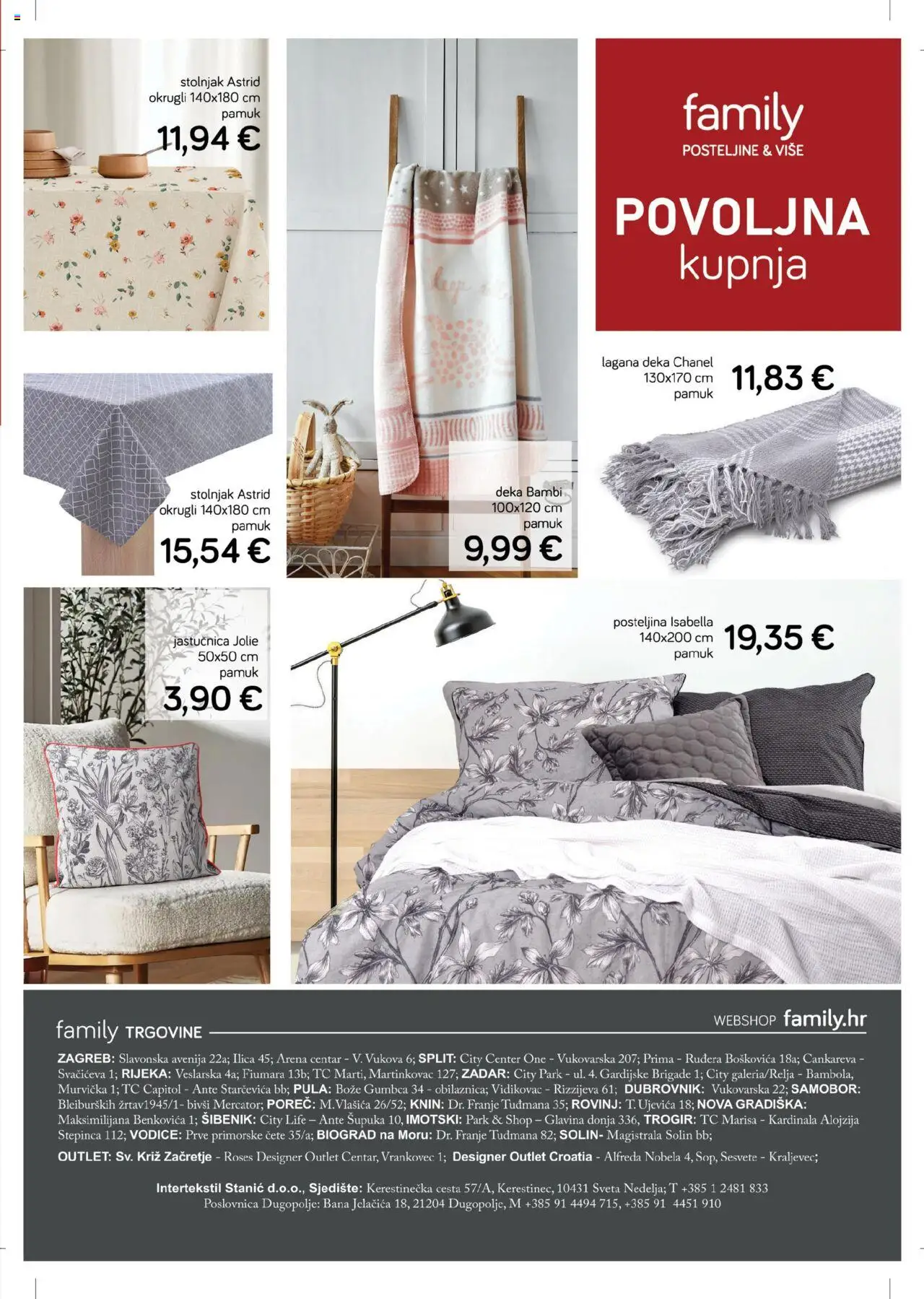 Stanić Diskont katalog | vrijedi od 07.08.2025 | Stranica: 15 | Proizvodi: Stolnjak, Jastučnica, Posteljina, Deka
