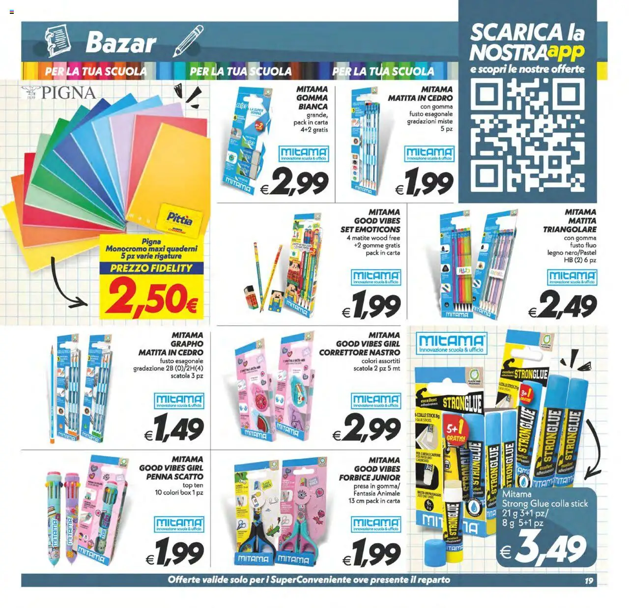 Volantino SuperConveniente del 12.09.2025 | Pagina: 19 | Prodotti: Forbice, Colla, Scatola, Correttore