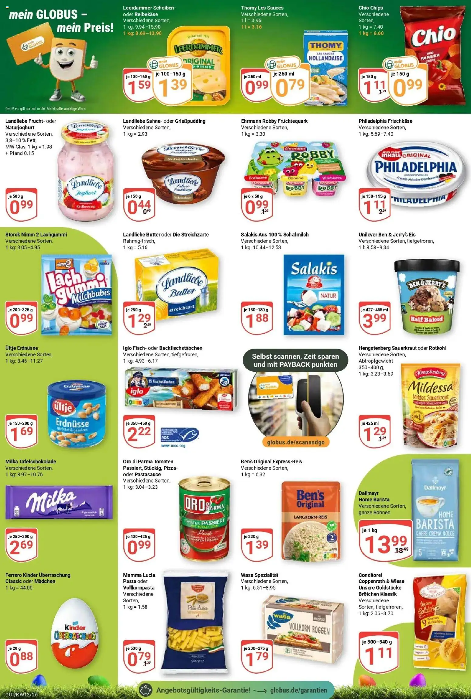 Globus prospekt Duisburg	 – gültig ab 23.03.2026 | Seite: 2 | Produkte: Thomy les sauces, Erdbeeren, Reibekase, Chips