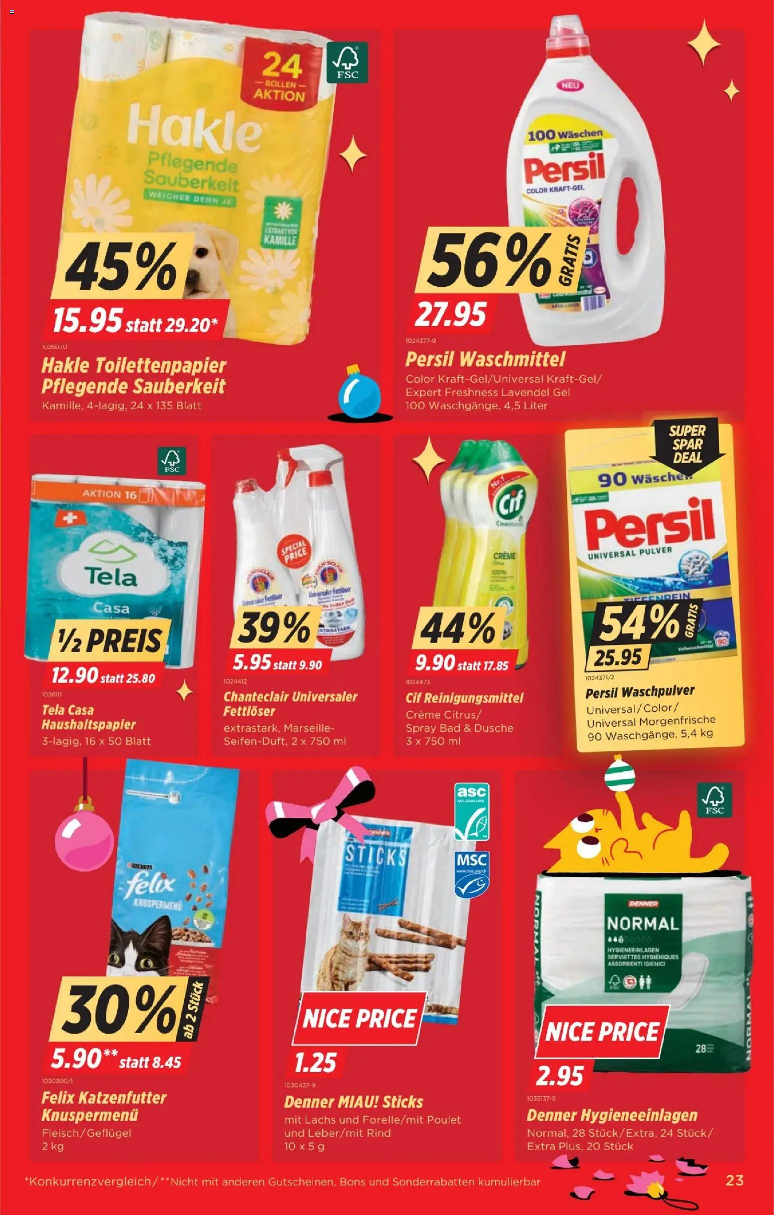 Denner Aktionen – gültig ab 23.12.2025 | Seite: 23 | Produkte: Bad, Dusche, Pulver, Lachs