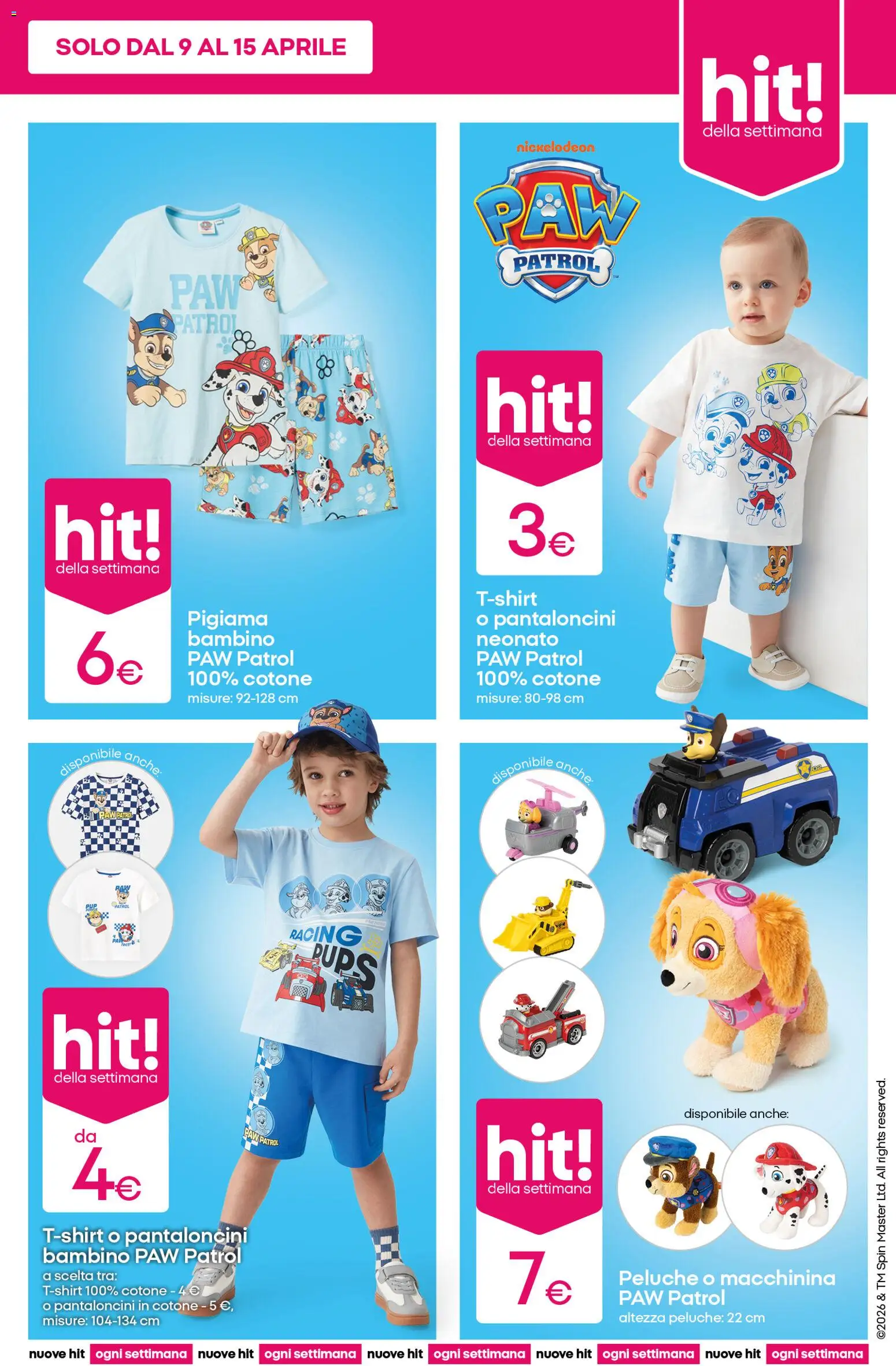 Volantino Pepco del 09.04.2026 | Pagina: 4 | Prodotti: Peluche, Pantaloncini, Pigiama