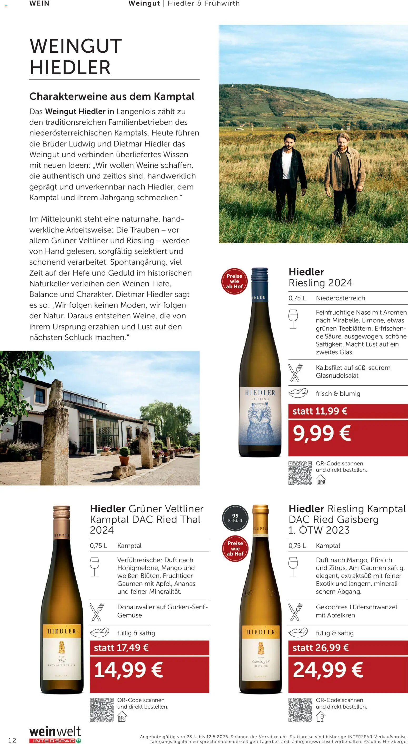 Interspar Wein Welt gültig ab 23.04.2026 | Seite: 12 | Produkte: Gemüse, Mango, Wein, Ananas