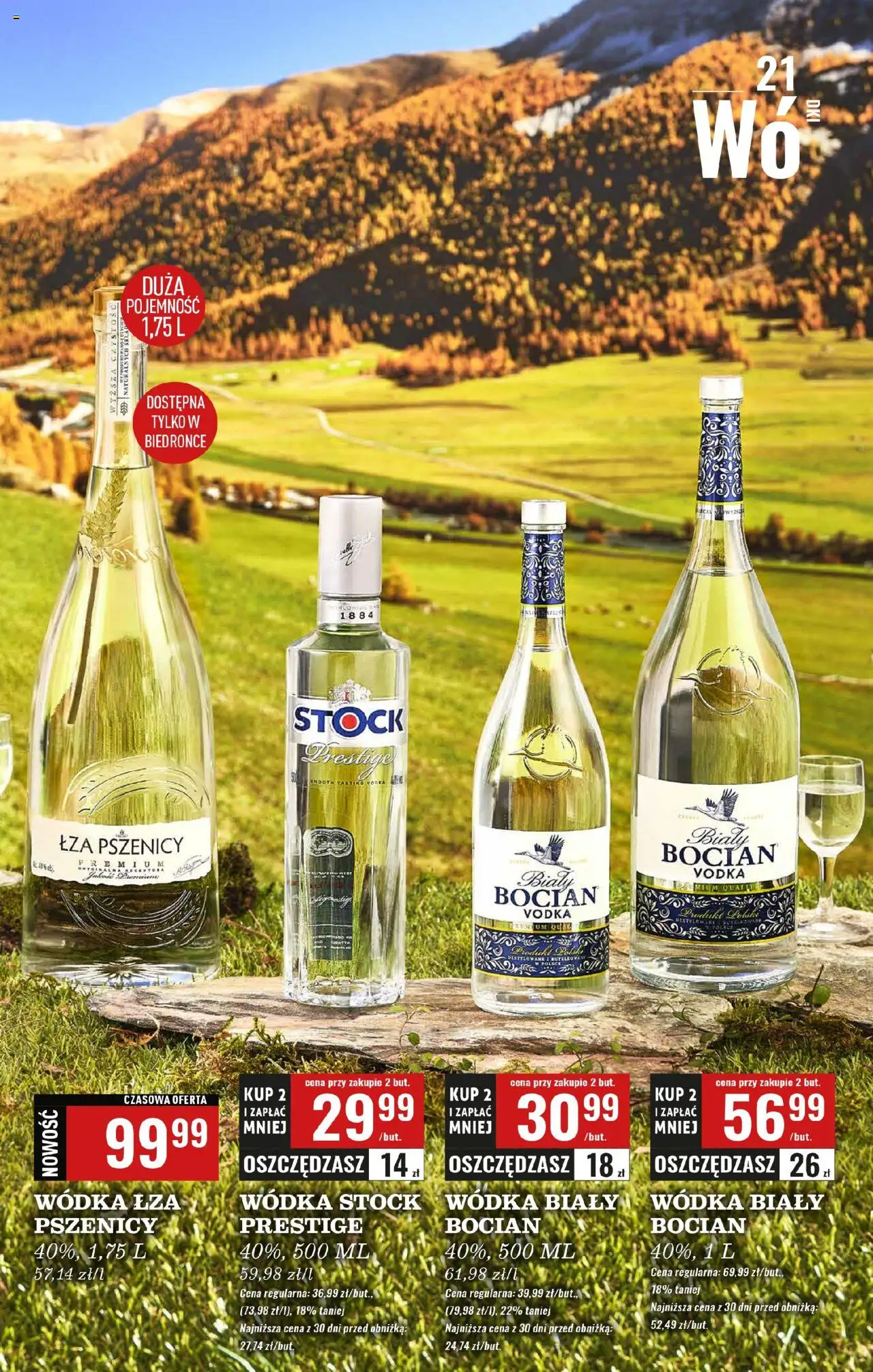 Biedronka gazetka - Czas na toast od 22.09.2025 | Strona: 21 | Produkty: Wódka Stock, Vodka, Wódka