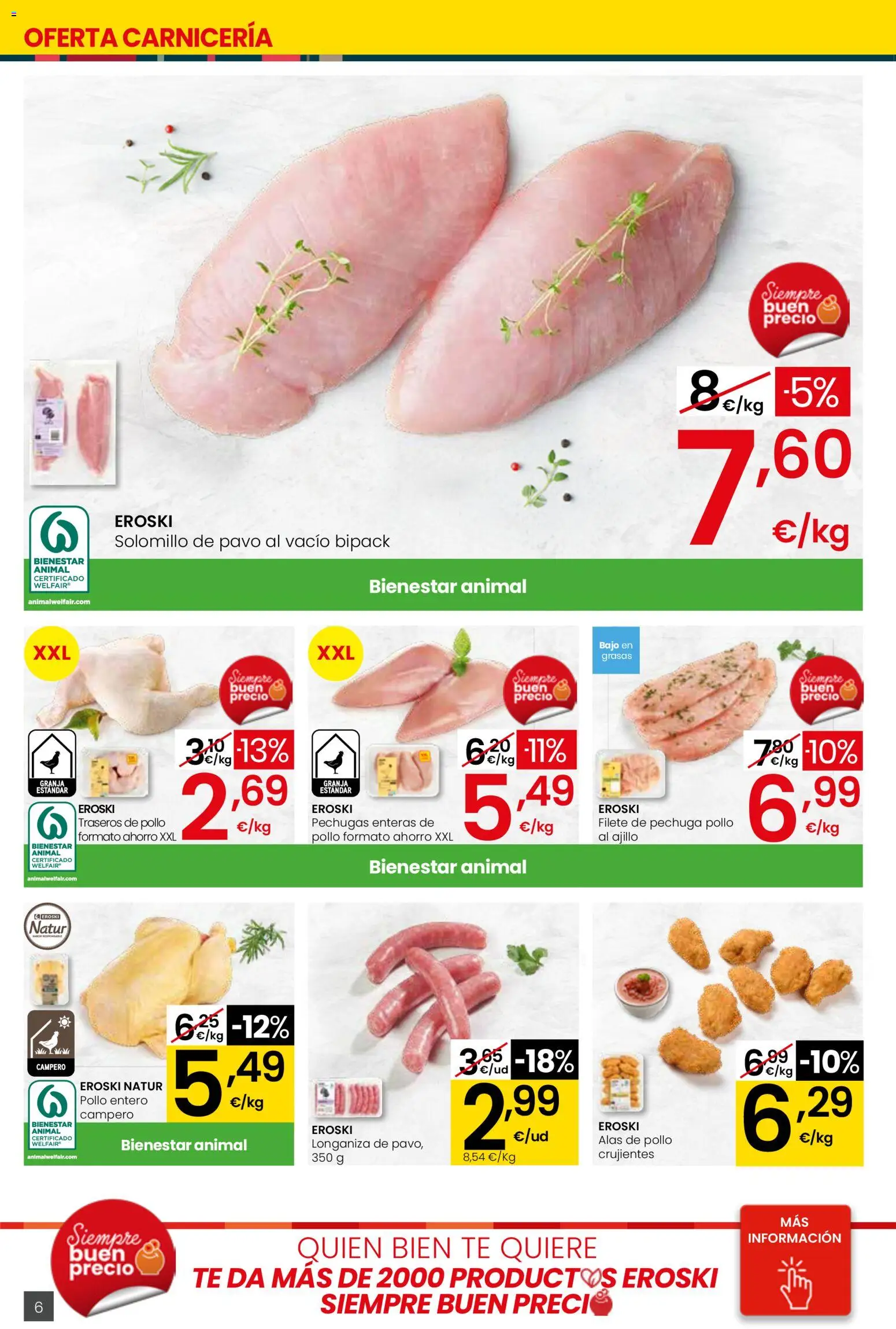 Eroski - Viste tu cesta de primavera Center │ válido desde el 12.03.2026 | Página: 6 | Productos: Té, Longaniza, Filete