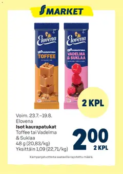 Katso S-market tarjoukset Elovena voimassa alkaen 23.07.2025