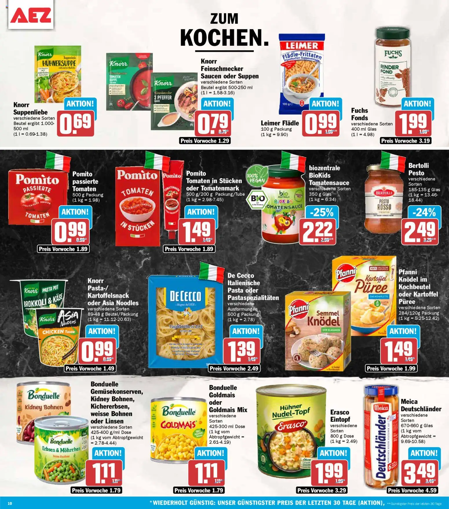 AEZ Prospekt 	 – gültig ab 02.03.2026 | Seite: 10 | Produkte: Knorr, Brokkoli, Pasta, Erasco
