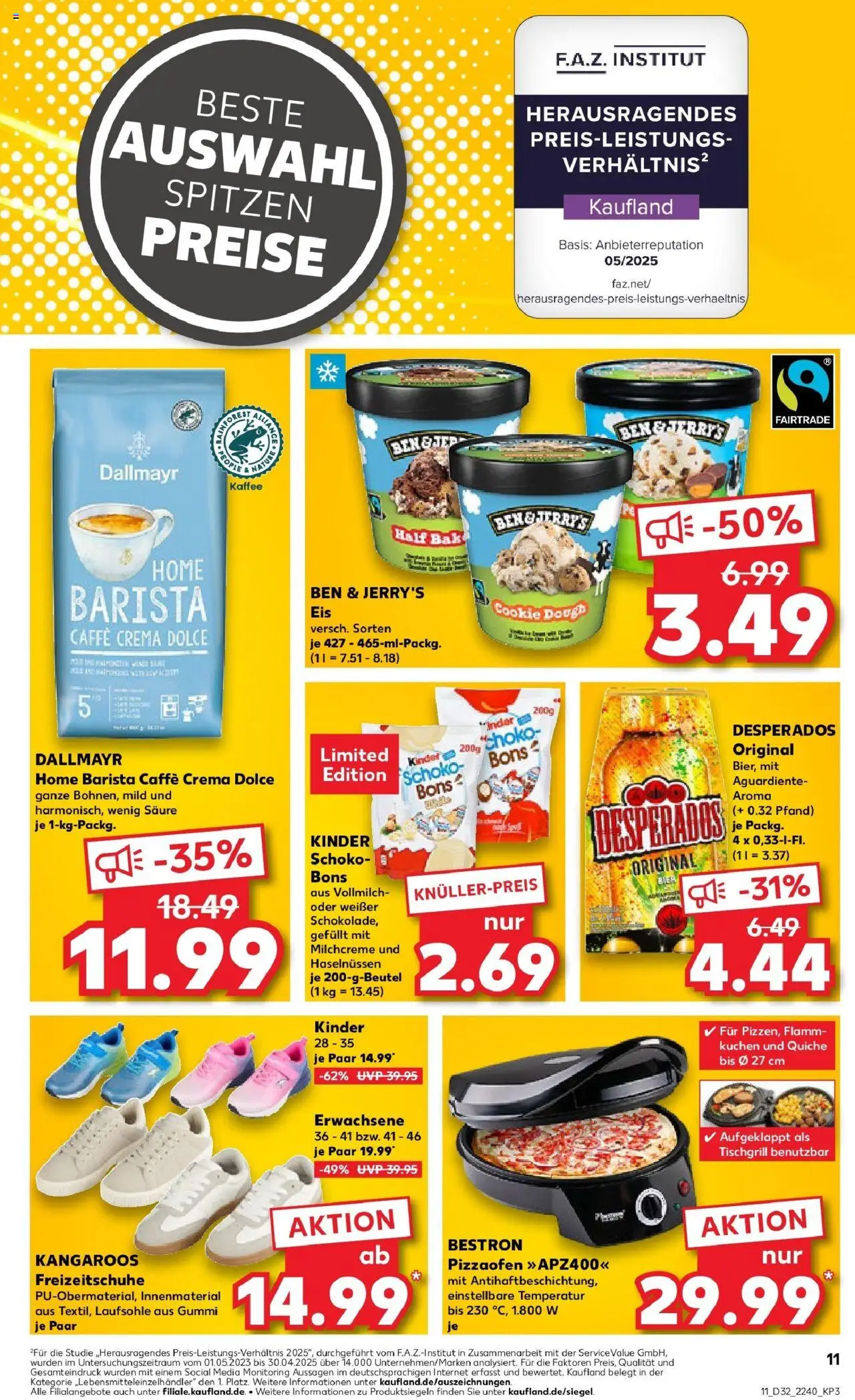 Kaufland prospekt Metzingen	 - gültig ab dem 07.08.2025 | Seite: 11 | Produkte: Ben & Jerry's, Desperados, Kuchen, Eis