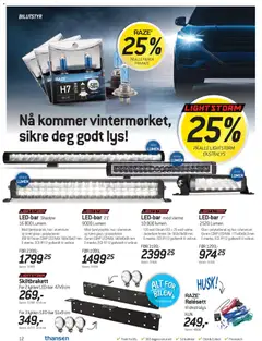 Forhåndsvisning av THANSEN kundeavis gyldig fra 29.10.2025 | Side: 12 | Produkter: Pærer, Glass, Lys