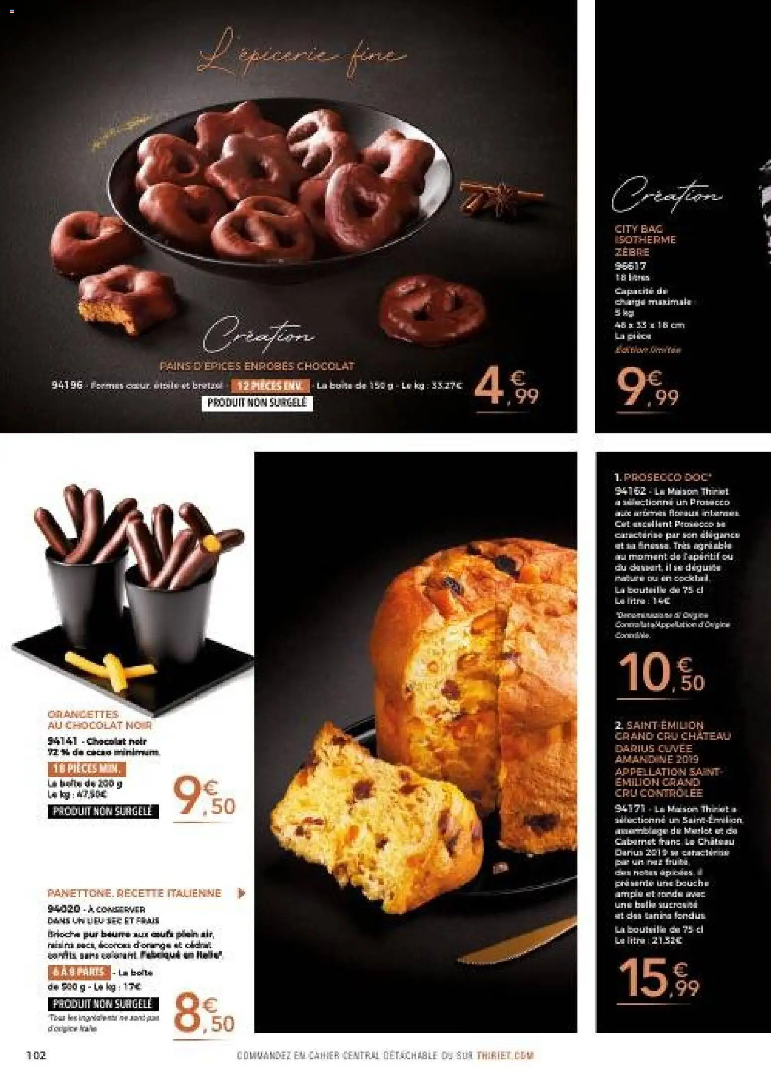 {H1} | Page: 102 | Produits: Prosecco, Beurre, Chocolat