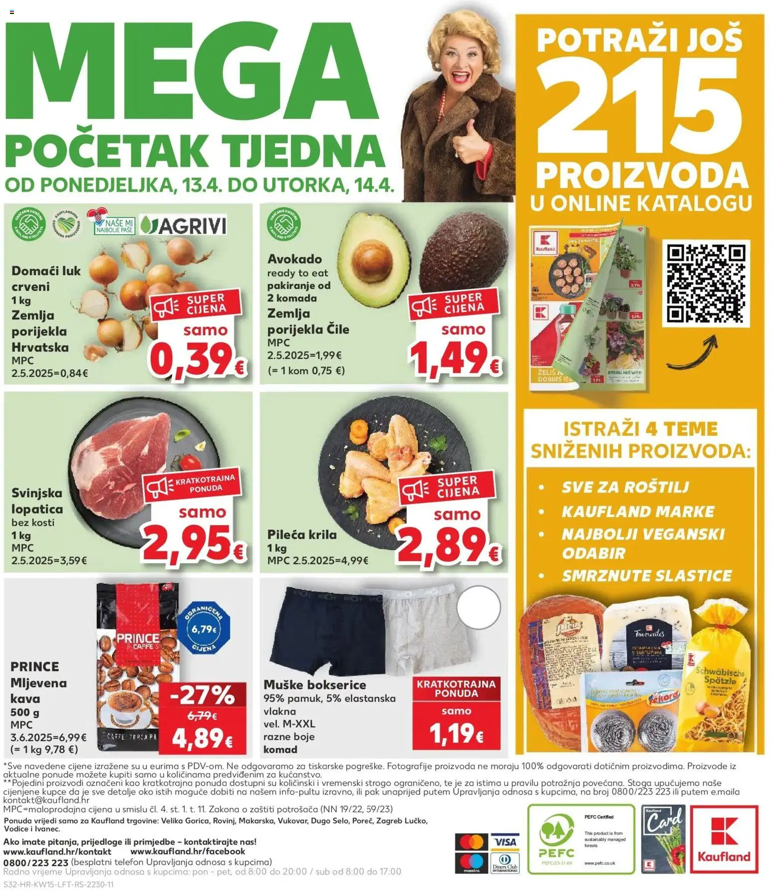 Kaufland katalog | vrijedi od 08.04.2026 | Stranica: 32 | Proizvodi: Pileća krila, Svinjska lopatica, Kava, Luk