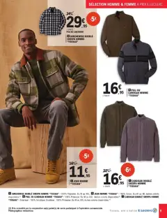 E.Leclerc - Prévisualisation de PULL OU CARDIGAN HOMME "TISSAIA", 100% Polyester. Du M au XXL. valide à partir de 14.10.2025 | Page: 9 | Produits: Cardigan, Jeans, Pull