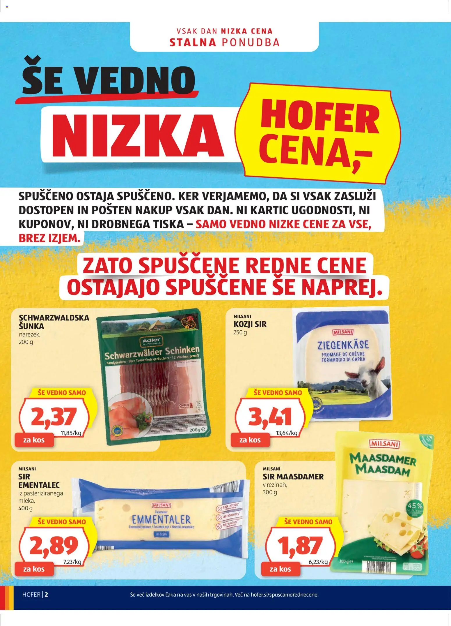 Hofer SI katalog | vrijedi od 15.04.2026 | Stranica: 2 | Proizvodi: Sir, Šunka