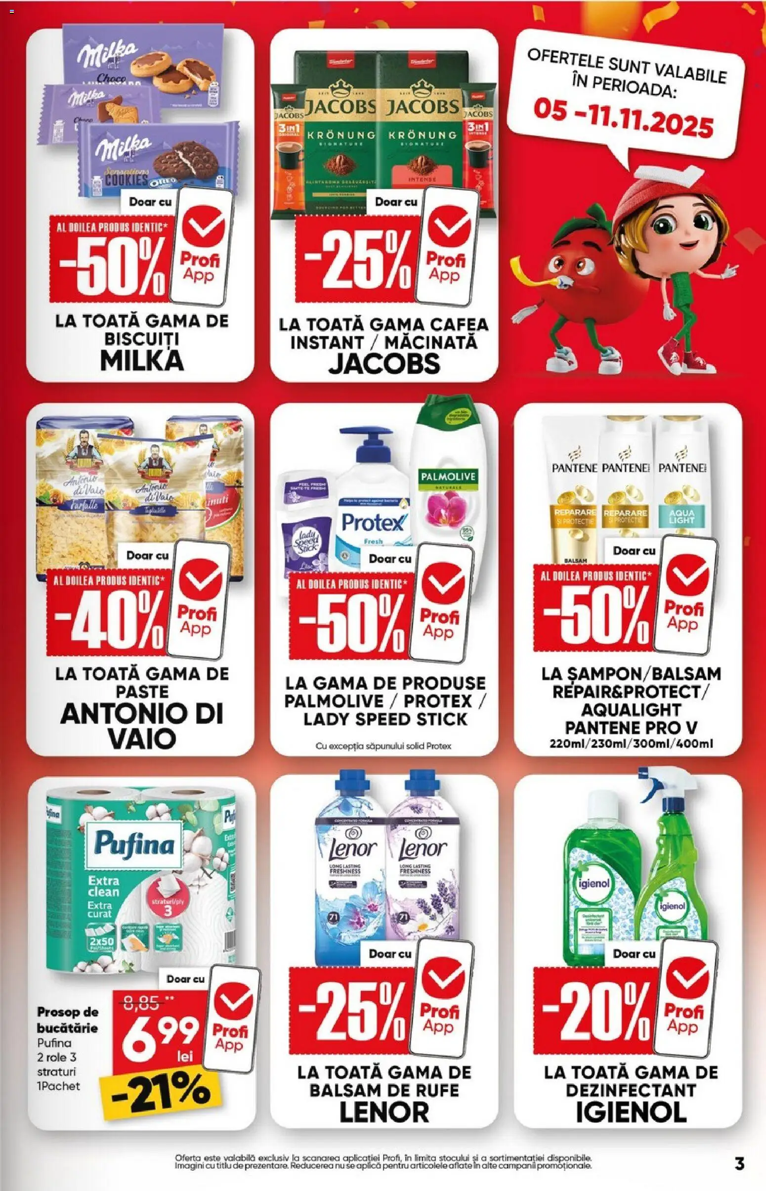 Noul catalog Profi – valabil de la 29.10.2025 | Pagină: 3 | Produse: Bucătărie, Role, Cafea, Biscuiți