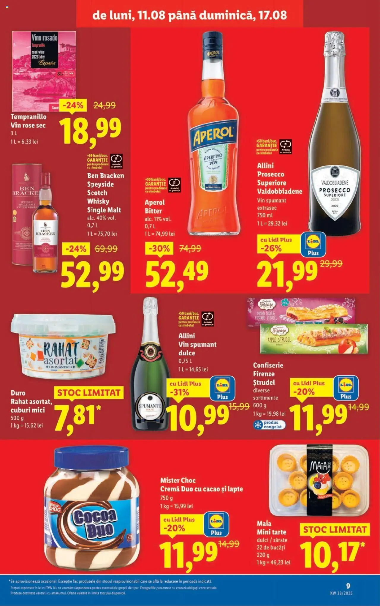 Catalog Lidl – valabil de la 11.08.2025 | Pagină: 9 | Produse: Mici, Apple, Vin, Aperol