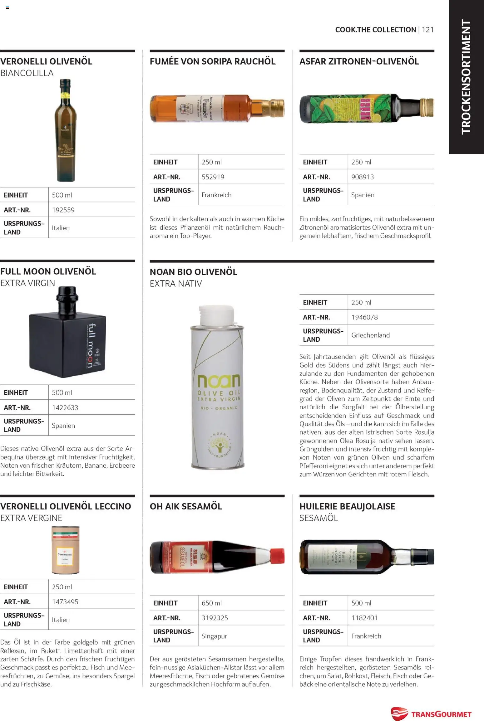 Transgourmet Cook Look-Book gültig ab 08.04.2026 | Seite: 121 | Produkte: Gemüse, Szeder, Öl, Fisch