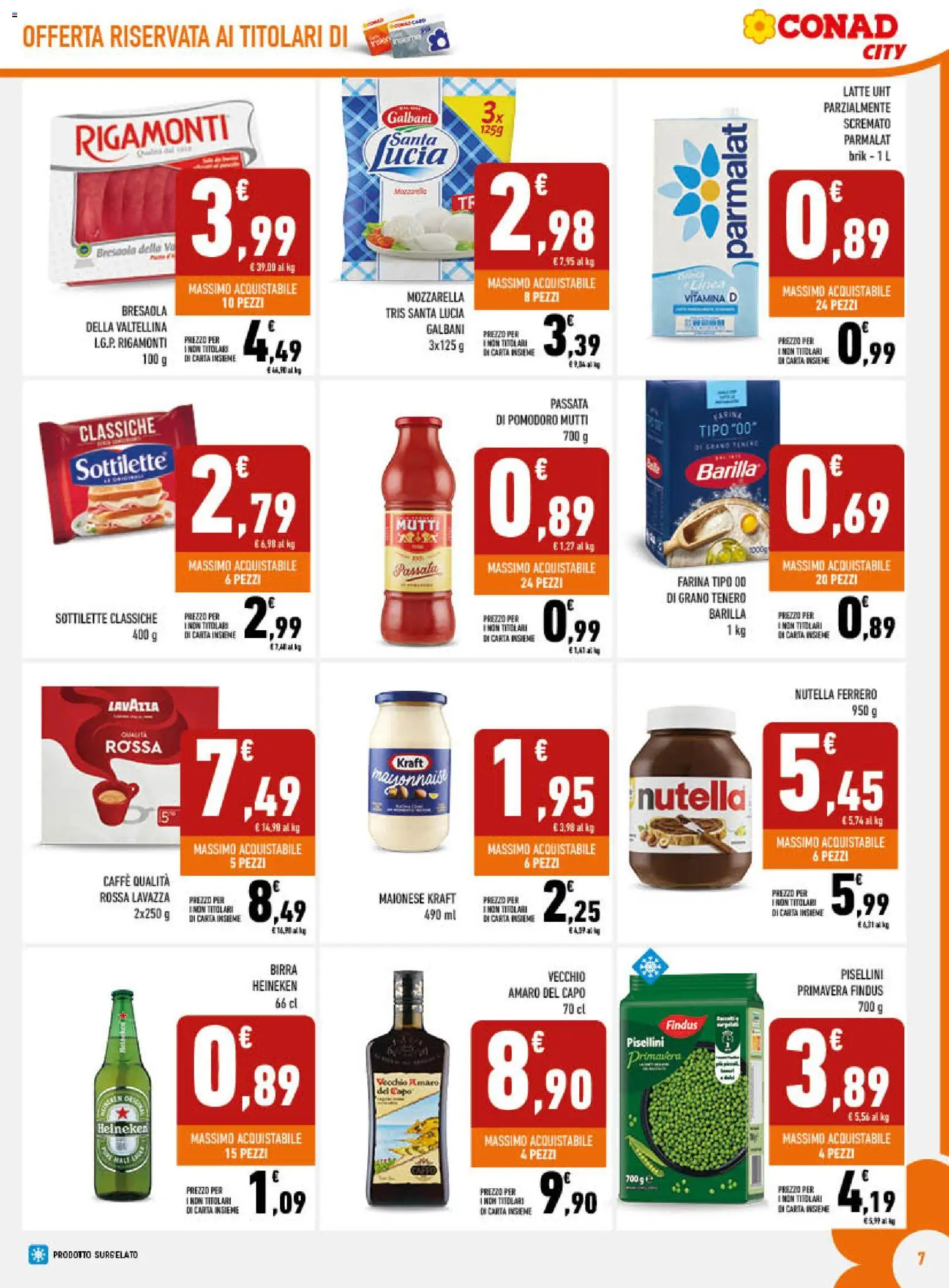 Volantino Conad del 10.12.2025 | Pagina: 7 | Prodotti: Caffè, Maionese, Pomodoro, Nutella