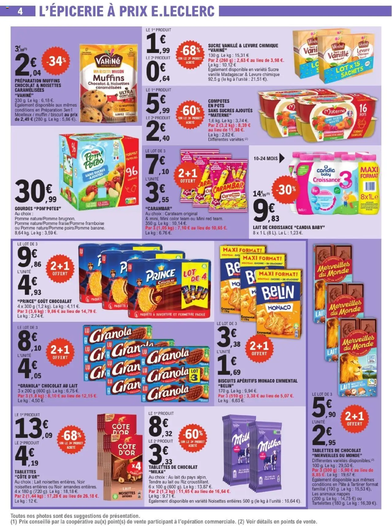  | Page: 4 | Produits: Framboise, Pomme, Lait, Amandes