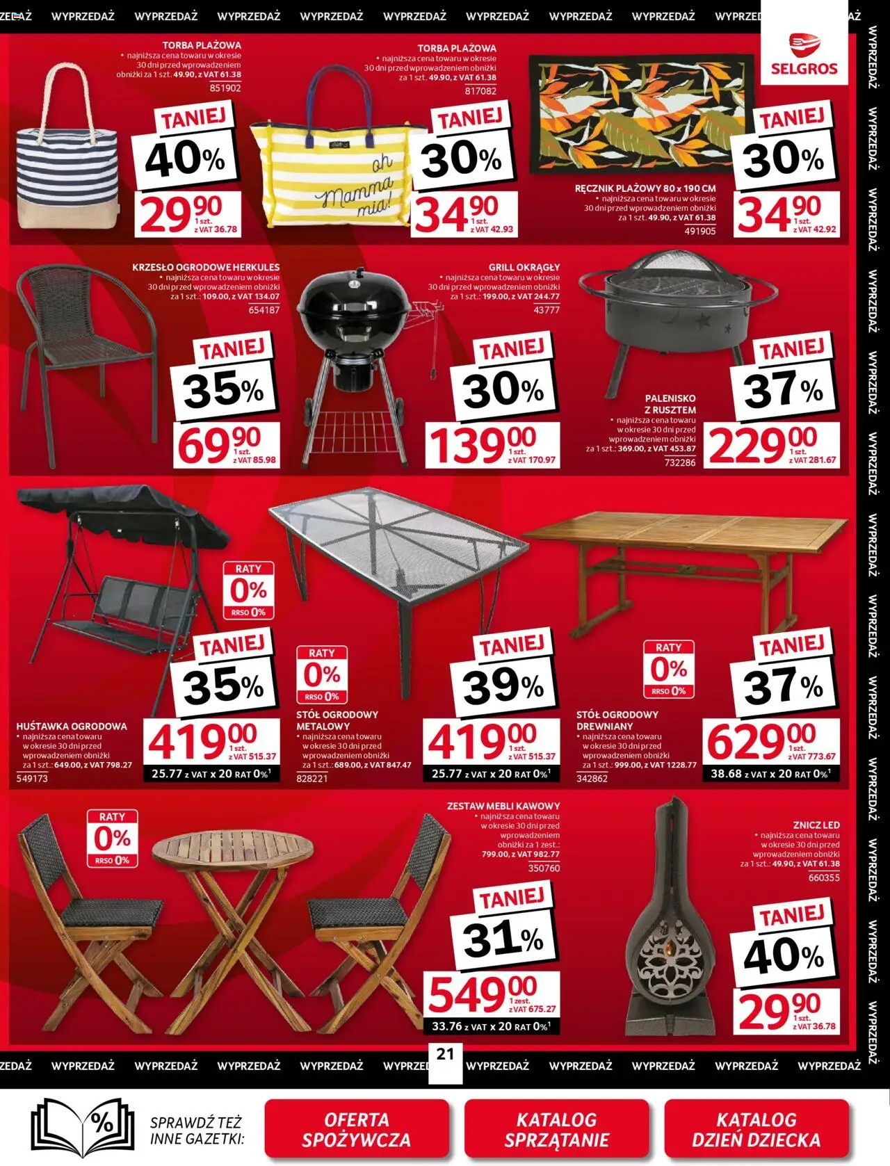 Selgros cash&carry Gazetka - Oferta przemysłowa od 22.05.2025 | Strona: 23 | Produkty: Znicz LED, Torba, Krzesło ogrodowe, Stół ogrodowy