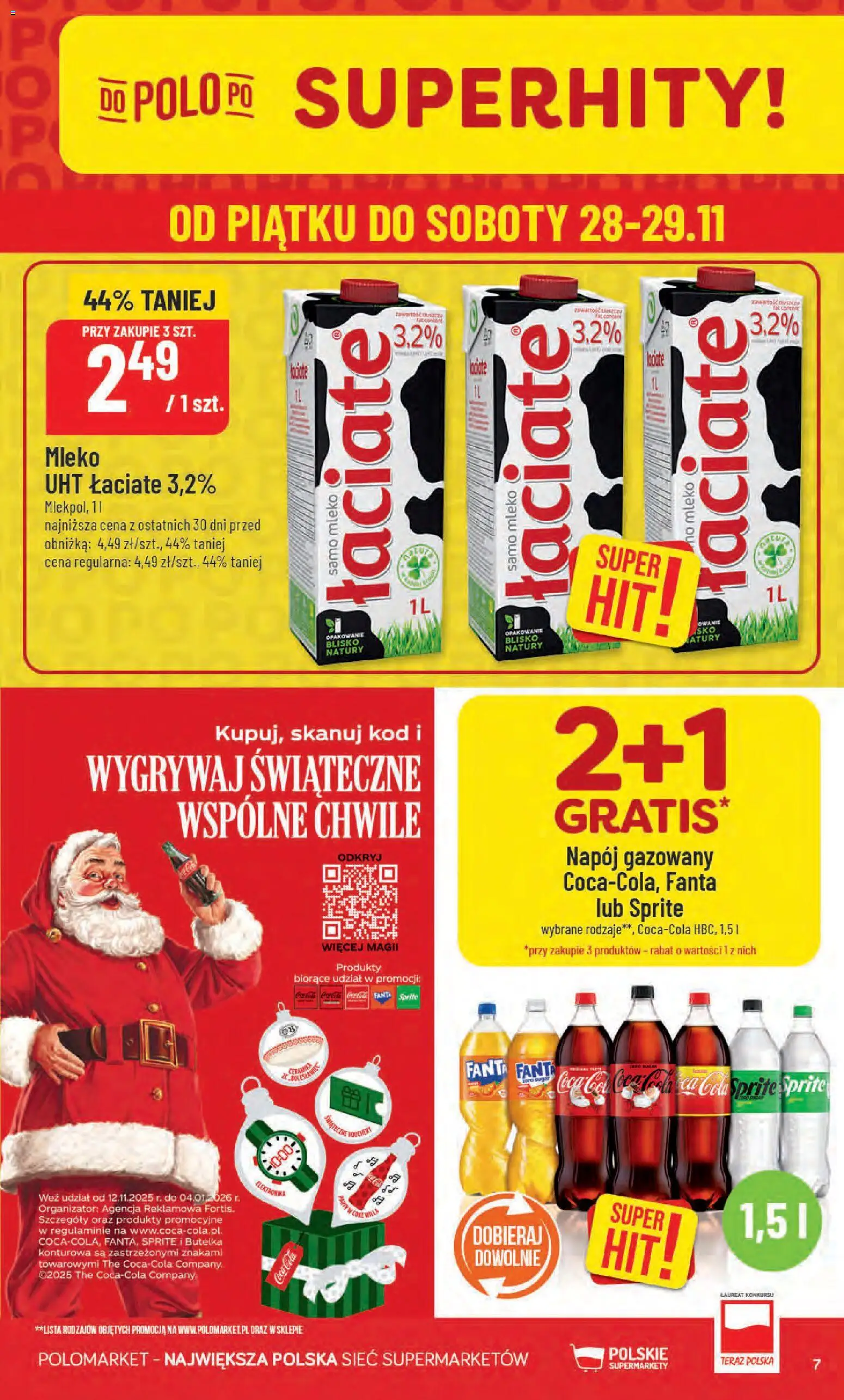 POLOmarket Black Friday od 26.11.2025 | Strona: 7 | Produkty: Sprite, Mleko