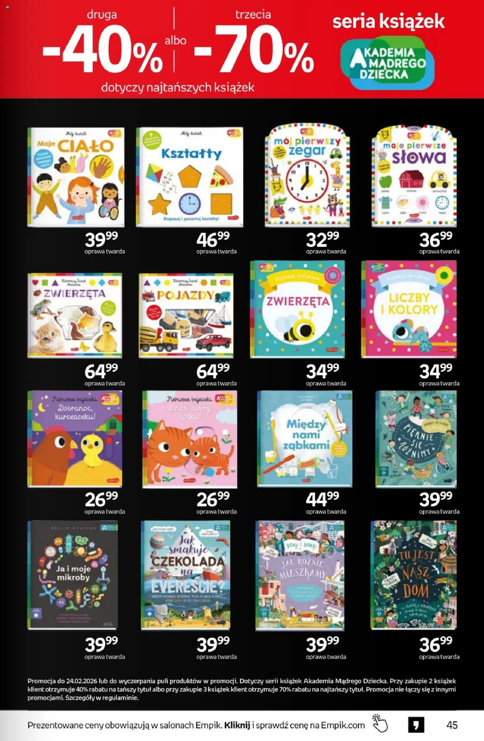 Empik promocje od 11.02.2026 | Strona: 45 | Produkty: Zegar, Czekolada