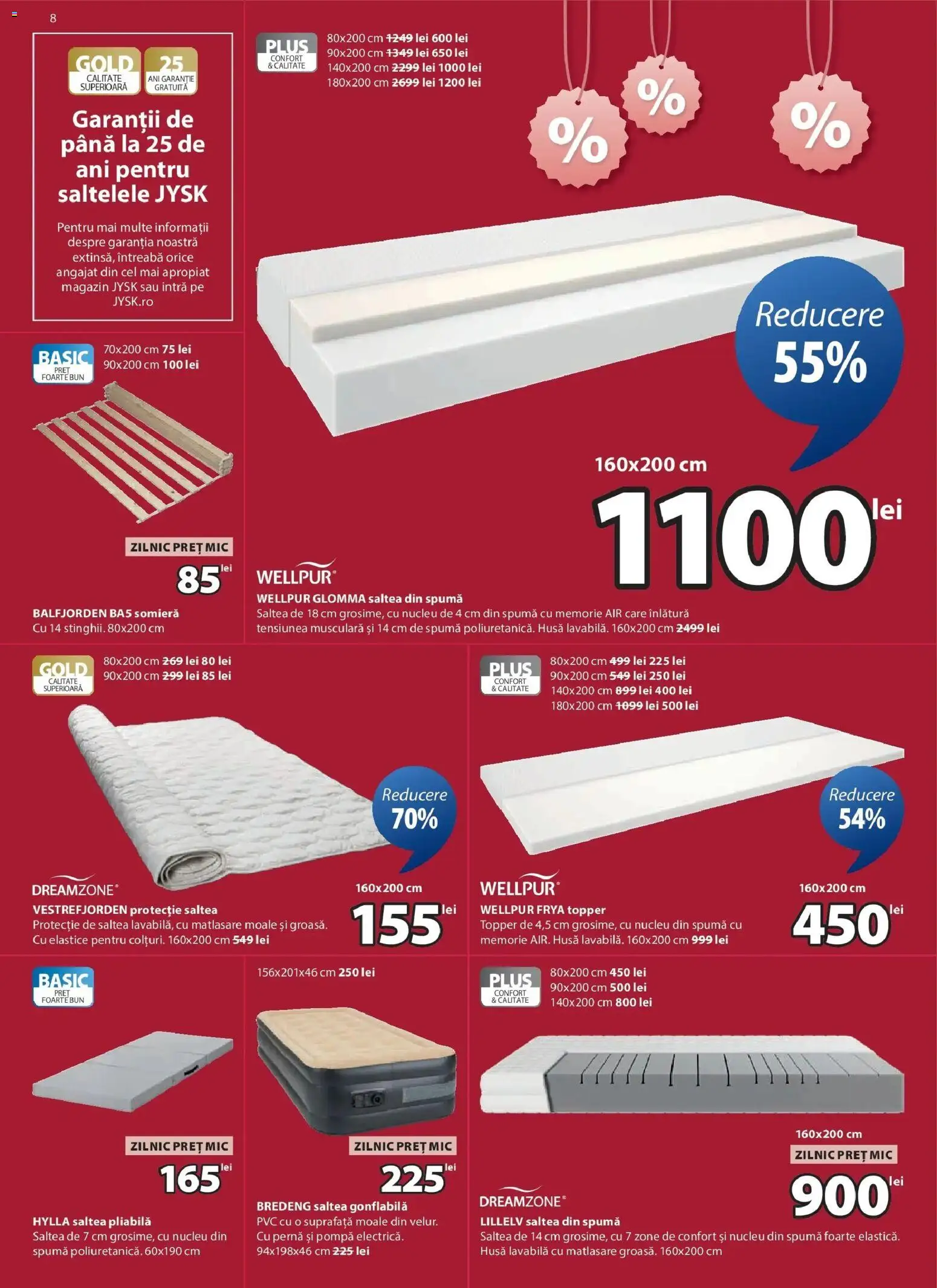 Noul catalog JYSK – valabil de la 01.01.2026 | Pagină: 8 | Produse: Memorie, Pernă, Topper, Türk kahvesi öğütme değirmeni