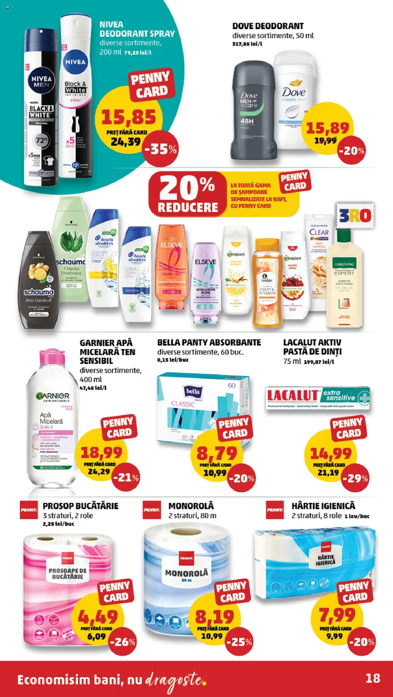 Noul catalog PENNY – valabil de la 24.09.2025 | Pagină: 18 | Produse: Prosoape de bucătărie, Role, Deodorant, Pastă de dinți