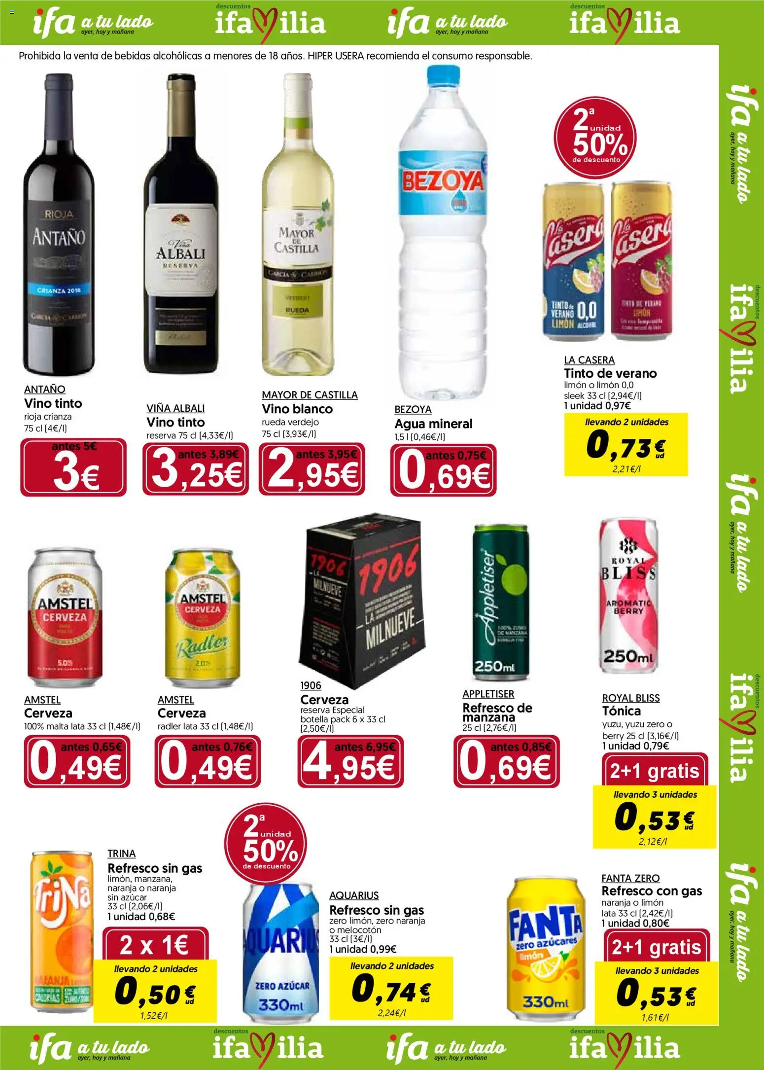 Hiper Usera folleto │ válido desde el 30.03.2026 | Página: 9 | Productos: Vino, Cerveza, Manzana, Agua mineral