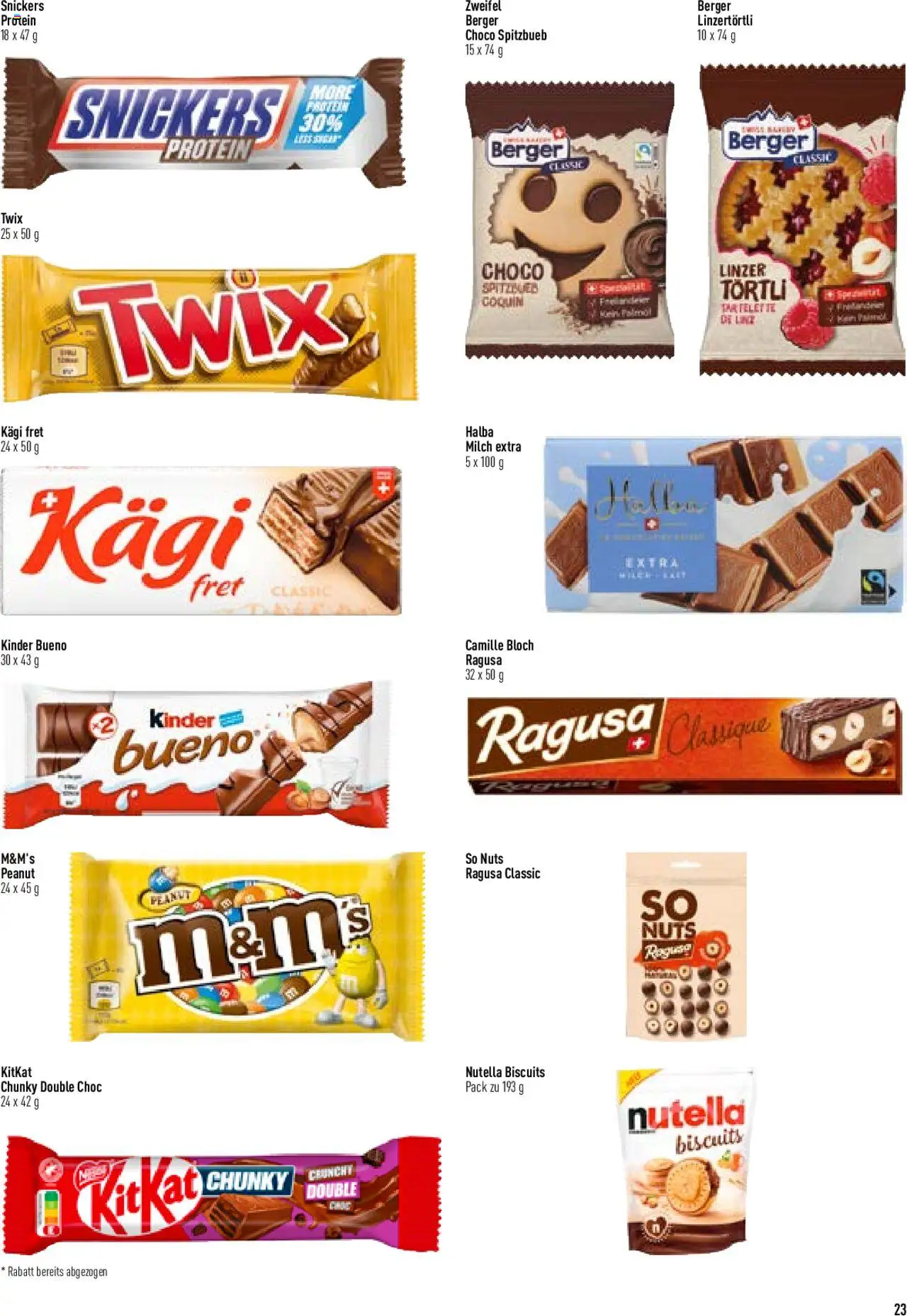 Prodega Aktionen Schweizer Armee ab 15.04.2025 | Seite: 23 | Produkte: Spabad, Snickers, Twix, Milch