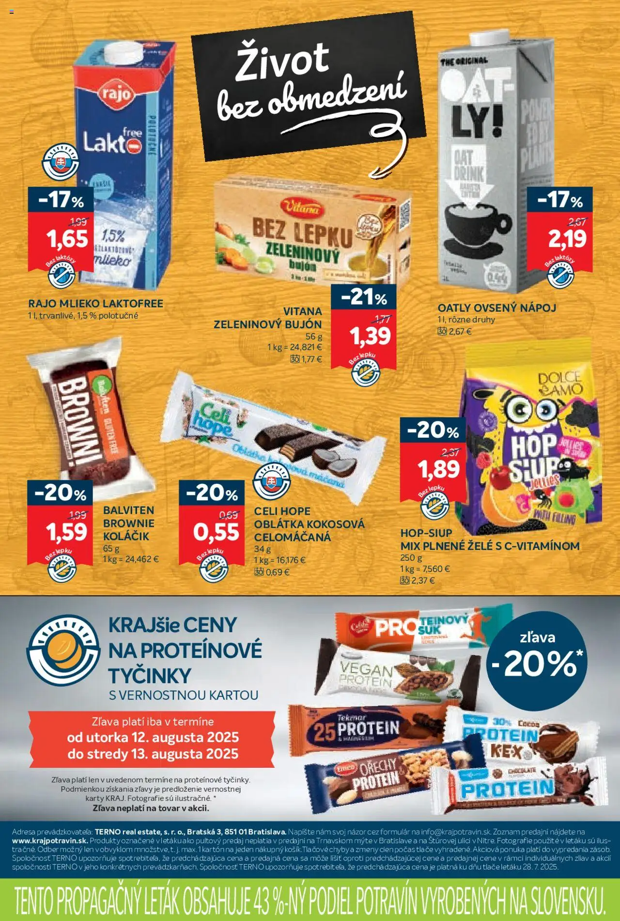 Kraj leták │ platný od 07.08.2025 | Strana: 14 | Produkty: Mlieko, Bujón, Protein, Orechy