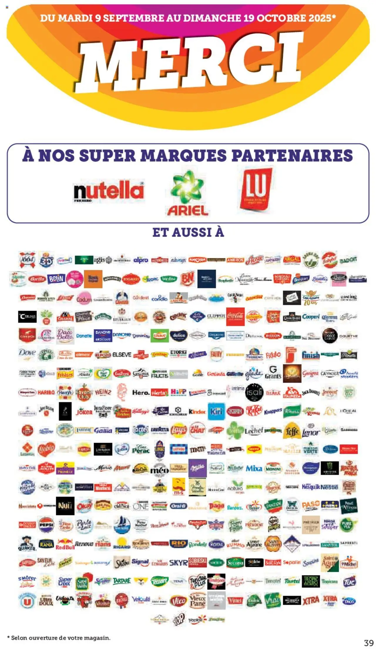  | Page: 39 | Produits: Ariel, Badoit, Fairy, Nutella