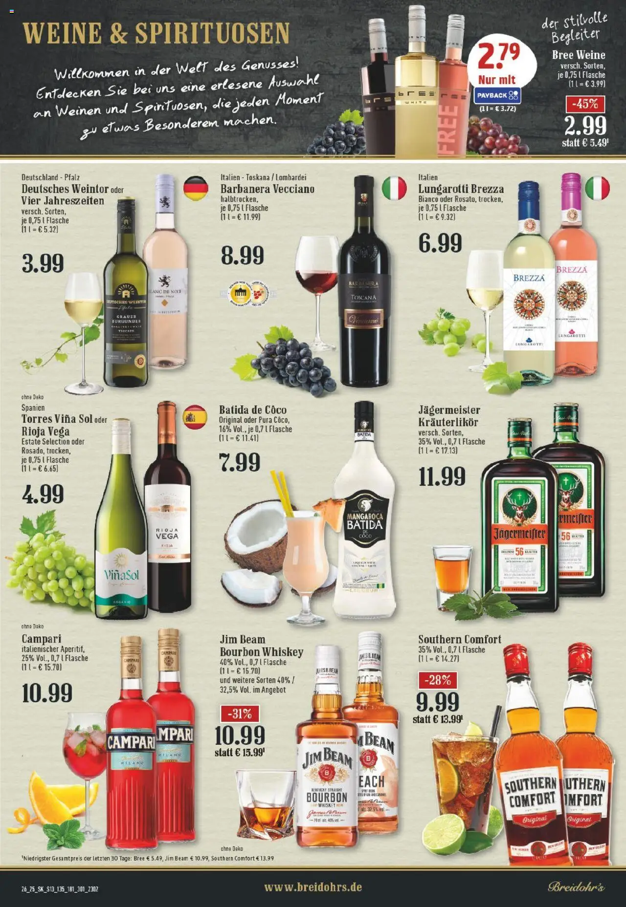 Edeka prospekt Hilden	 - gültig ab dem 22.06.2025 | Seite: 13 | Produkte: Campari, Bree, Jägermeister, Southern comfort