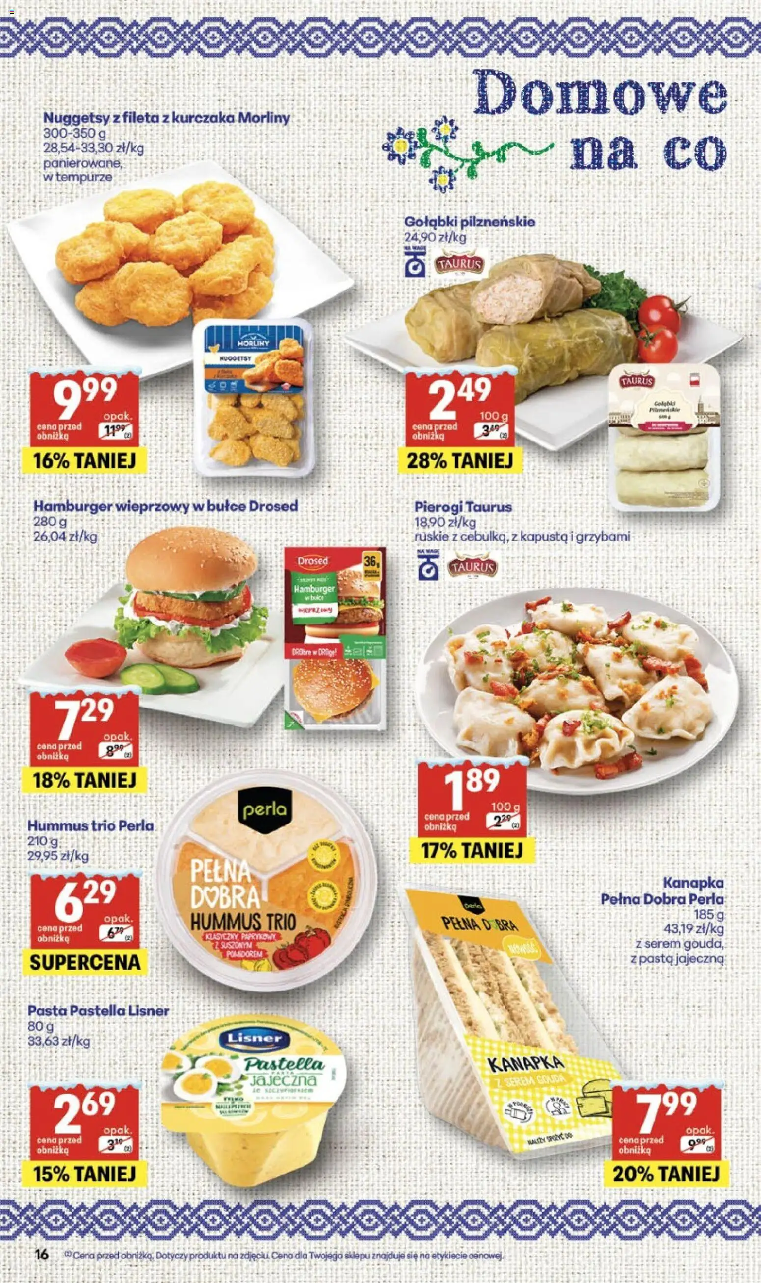Delikatesy Centrum Gazetka - Sklepy Własne od 29.01.2026 | Strona: 16 | Produkty: Kapusta, Hamburger, Pierogi, Hummus