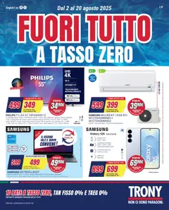 Anteprima del volantino Volantino Trony	 valido a partire dal 02.08.2025