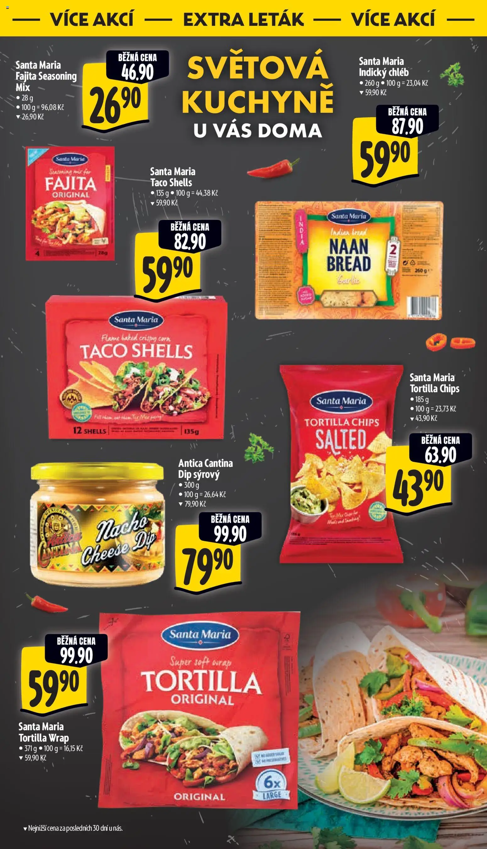 Albert leták - Supermarket od 01.04.2026 | Strana: 44 | Produkty: Taco shells, Tortilla chips, Kuchyně, Tortilla wrap