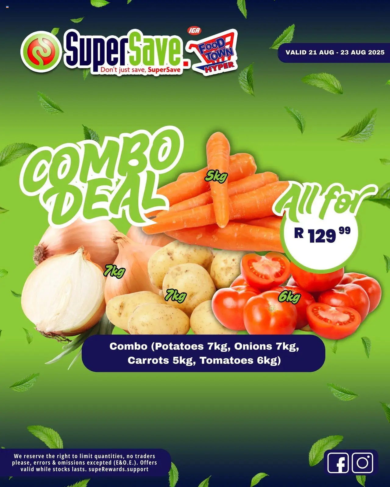 Super Save Produce Specials  │ valid from 21.08.2025 | Page: 2 | Products: Tomatoes, Carrots, Potatoes, Onions