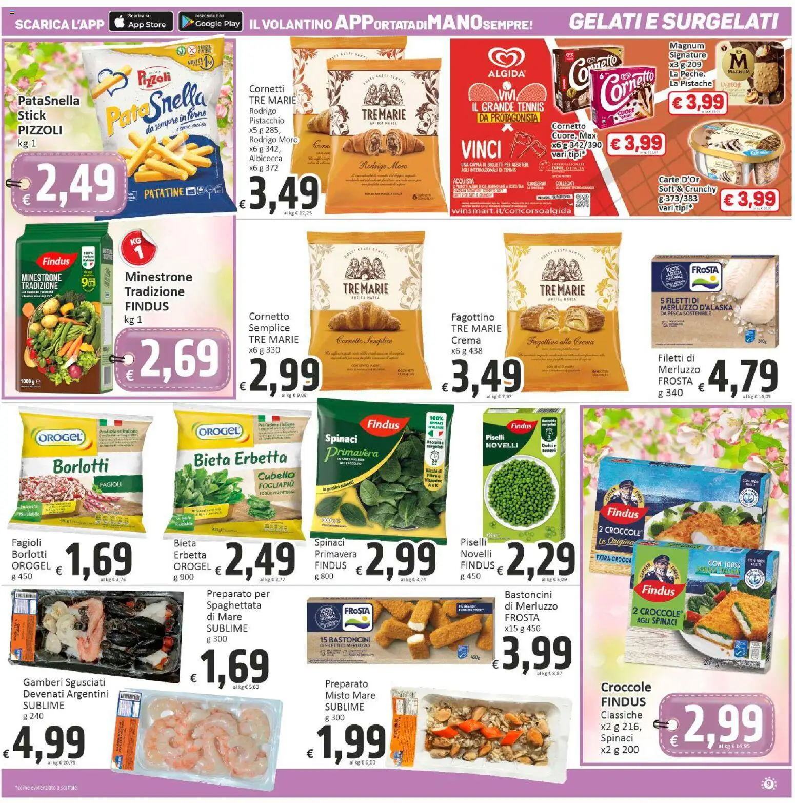 Volantino Paghi Poco del 12.03.2026 | Pagina: 9 | Prodotti: Minestrone, Merluzzo, Spinaci, Scaffale