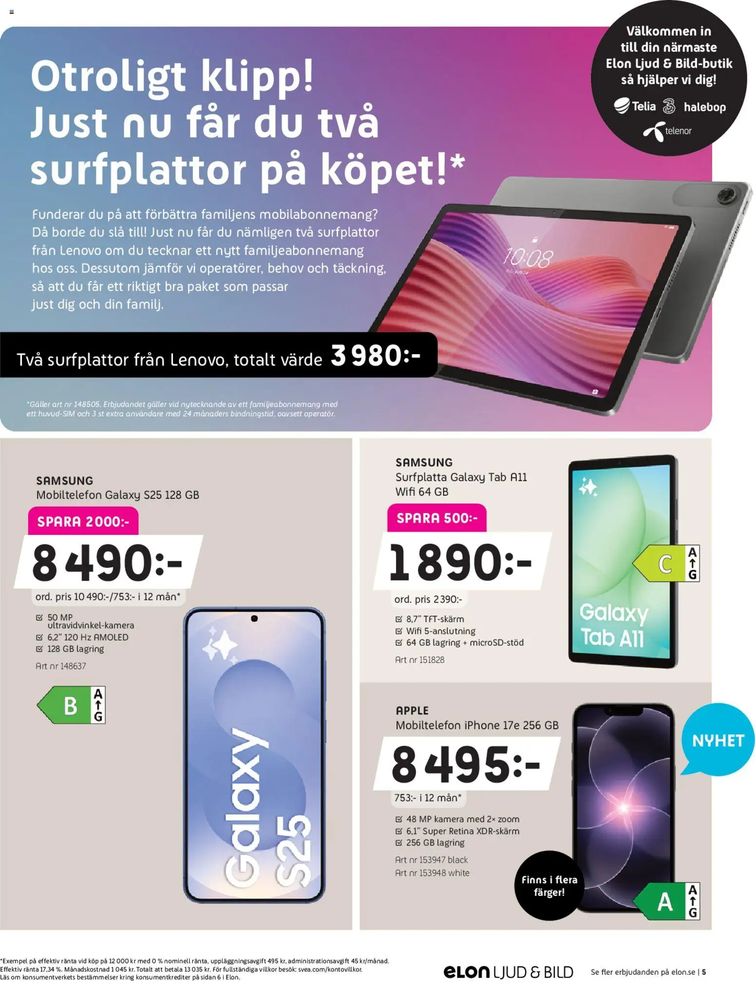Elon reklamblad aktuell från 27.04.2026 | Sida: 18 | Produkter: Galler, Äpple, Kamera, Wifi