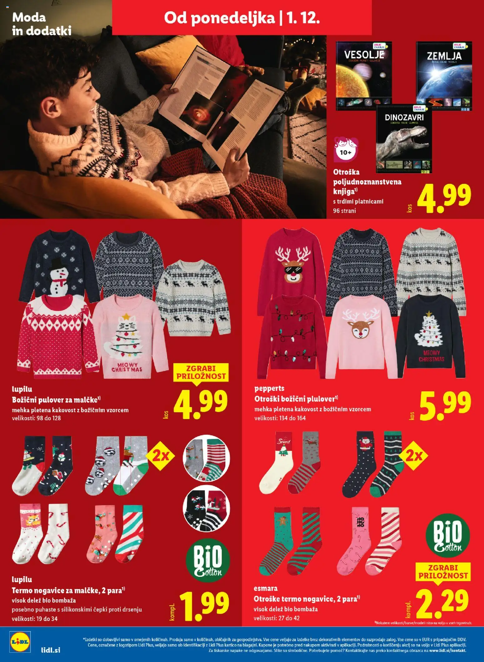 Novi Lidl katalog ponudbe – veljaven od 27.11.2025 | Stran: 54 | Izdelki: Žemlja, Pulover, Nogavice