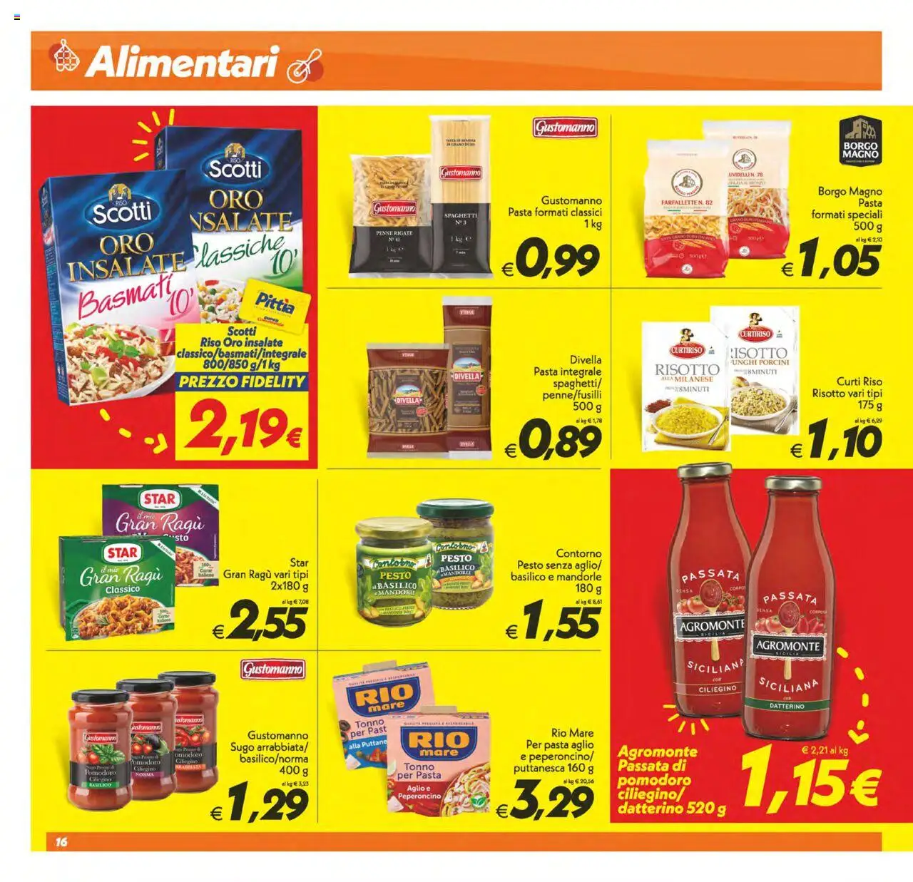 Volantino SuperConveniente del 22.08.2025 | Pagina: 16 | Prodotti: Riso, Pomodoro, Ragú, Sugo