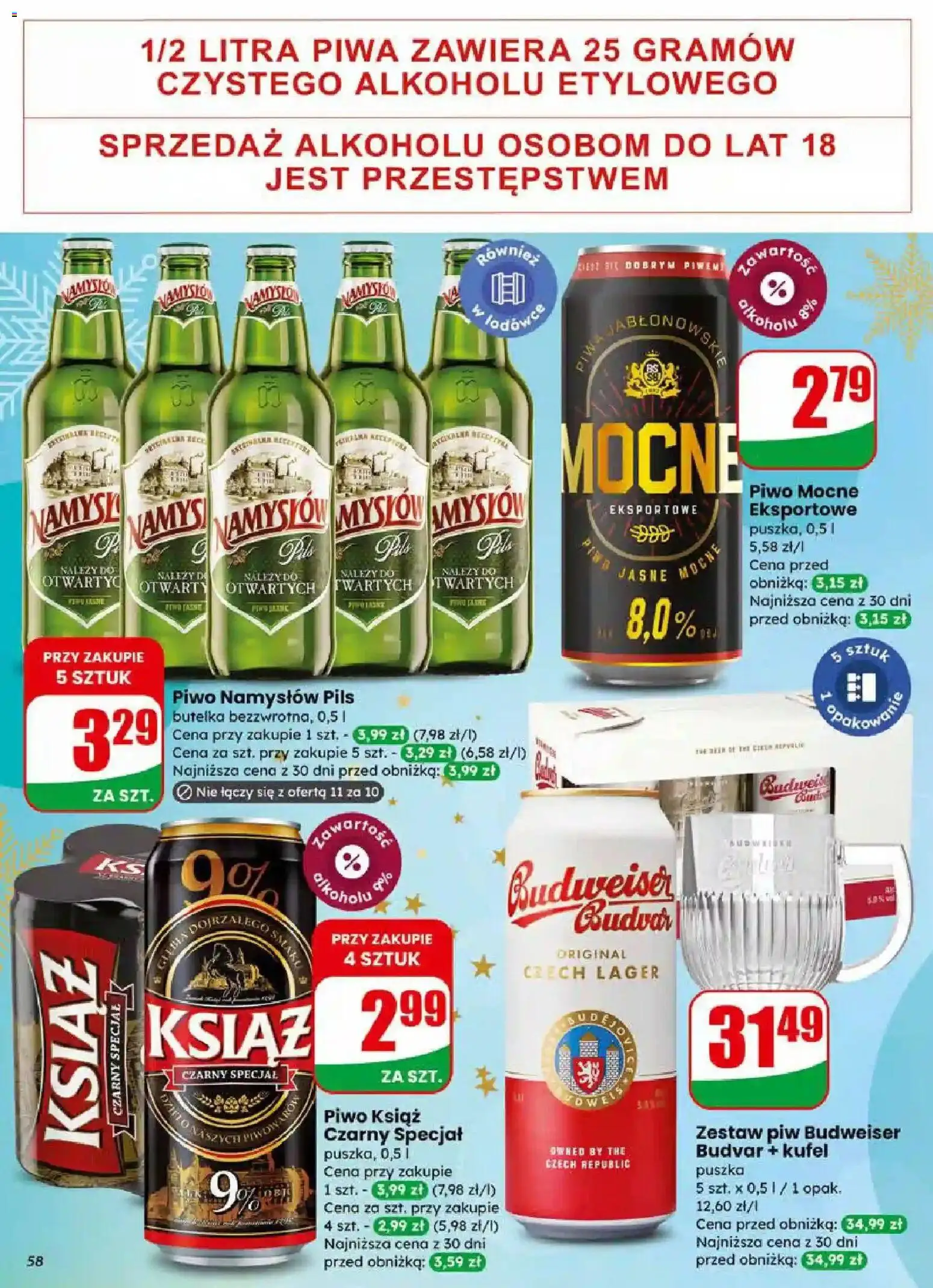 Dino Gazetka od 17.12.2025 | Strona: 58 | Produkty: Piwo, Piwo Namysłów