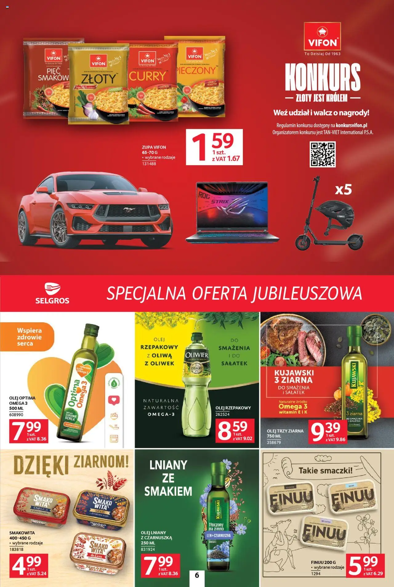 Selgros cash&carry Gazetka - Specjalna oferta jubileuszowa od 23.10.2025 | Strona: 6 | Produkty: Olej rzepakowy, Curry, Vifon, Zupa