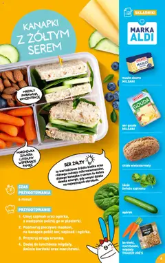 Pogląd oferty "Aldi Gazetka - Przepisy na pyszne śniadanie" - ważna od 05.08.2024 | Strona: 6 | Produkty: Pieczywo, Ser żółty, Marchewka, Ser gouda