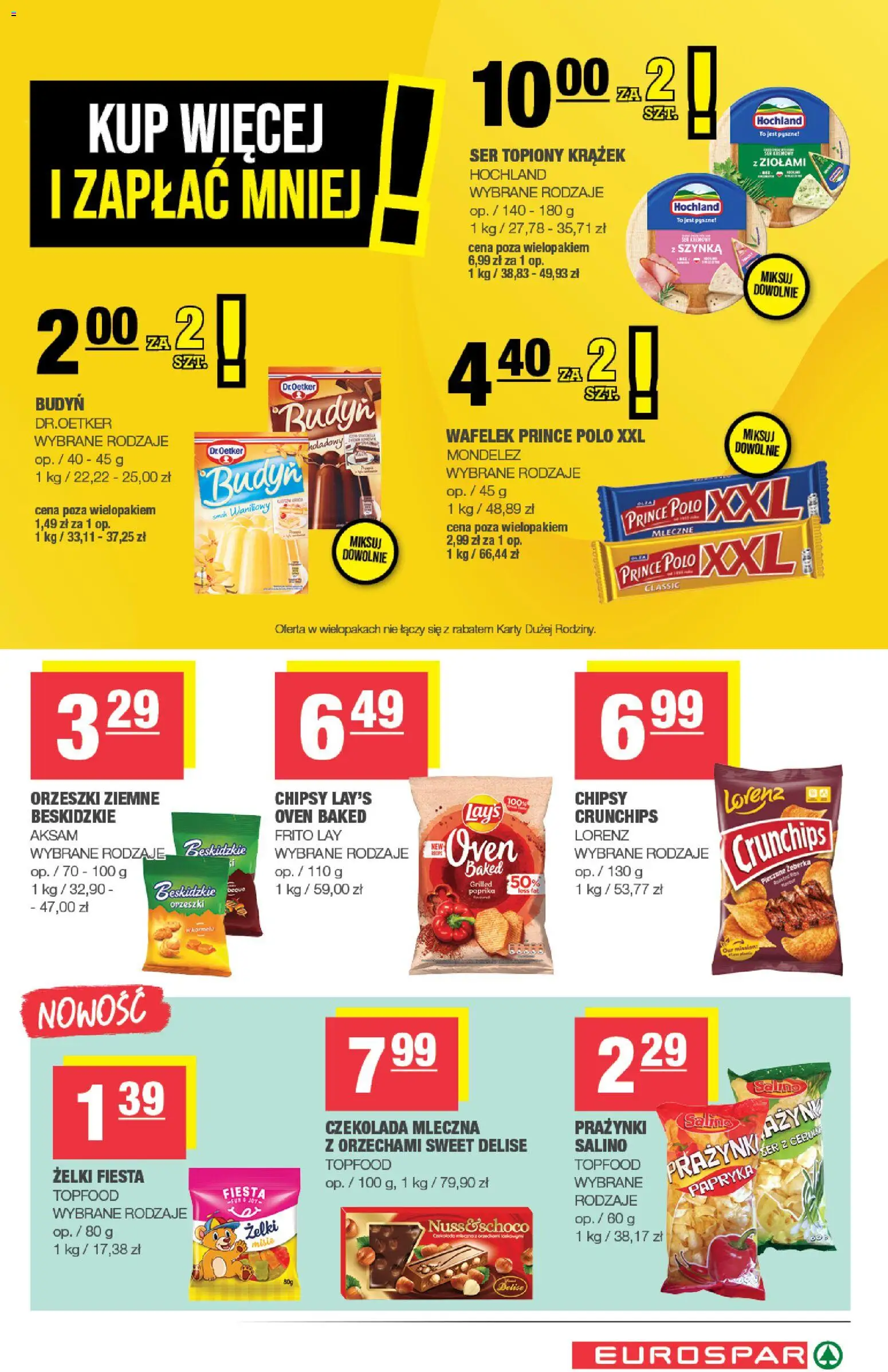 Spar gazetka - Eurospar od 16.03.2026 | Strona: 13 | Produkty: Prince polo xxl, Papryka, Ser, Orzeszki ziemne