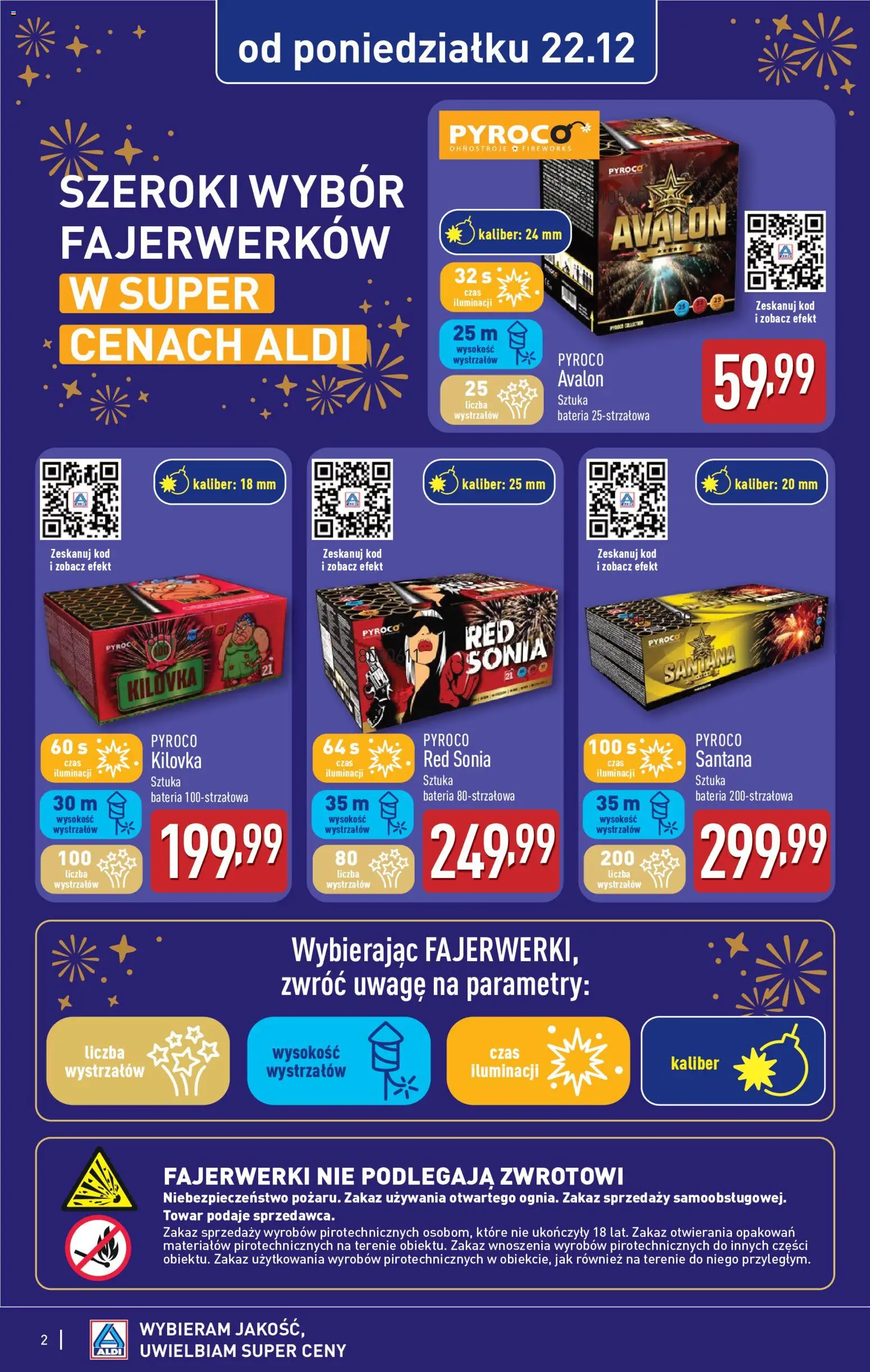 Aldi Gazetka - Fajerwerki od 22.12.2025 | Strona: 2