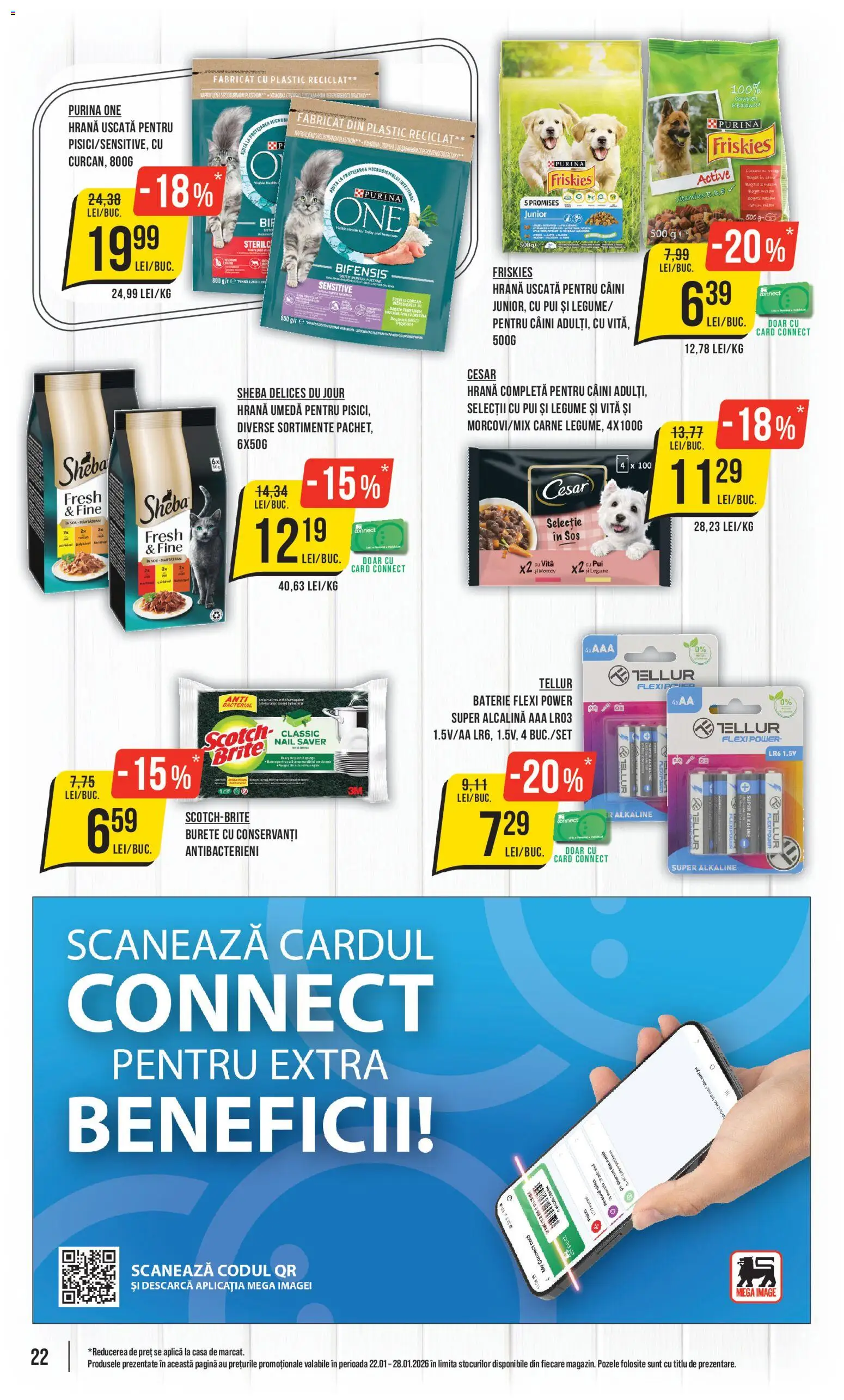 Noul catalog Mega Image – valabil de la 22.01.2026 | Pagină: 22 | Produse: Baterie, Burete, Legume, Sos