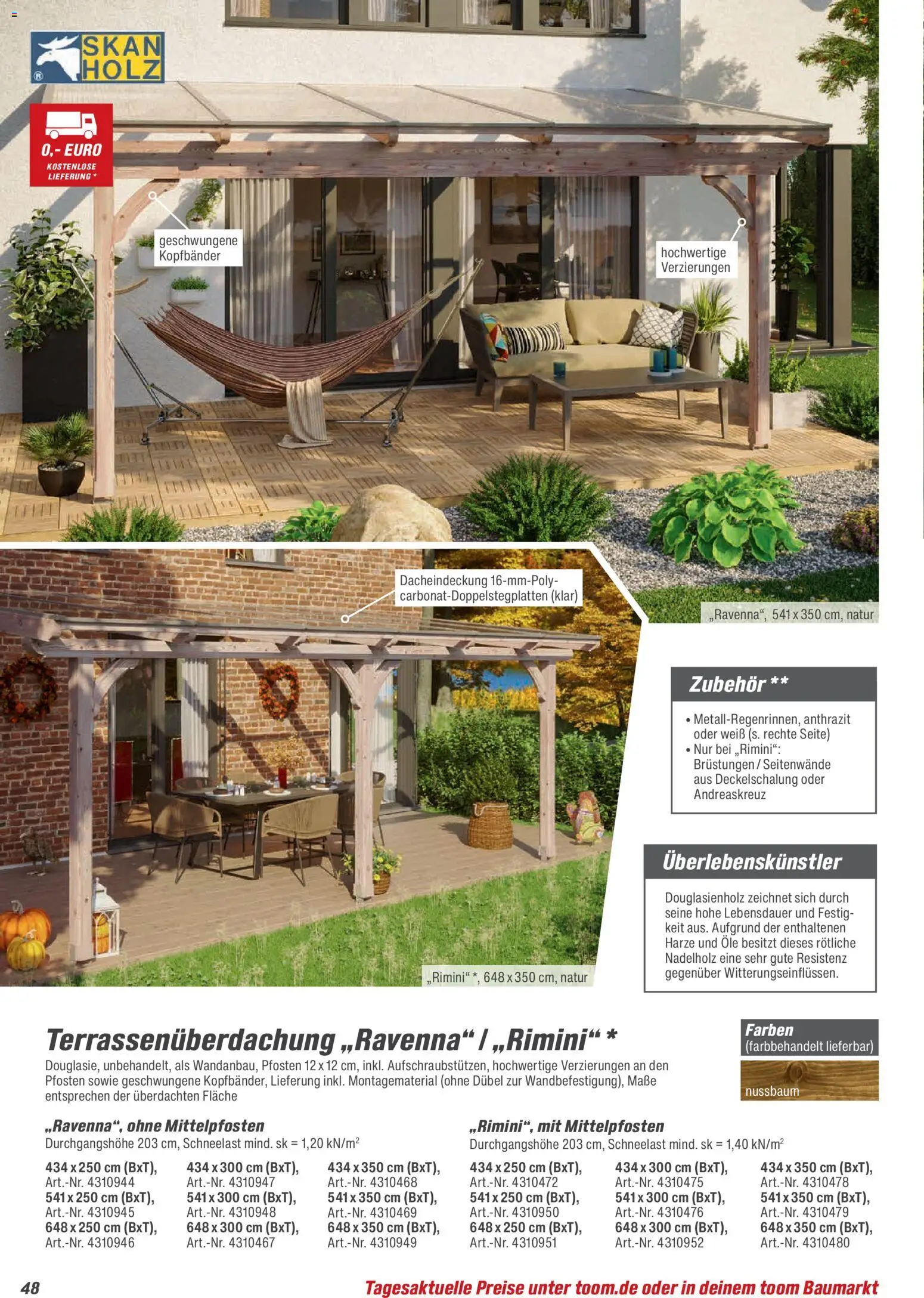 Toom Baumarkt Gartenhäuser & Carports 2026 – gültig ab 20.02.2026 | Seite: 48