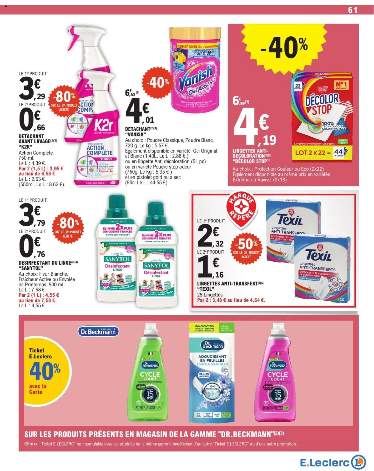 {H1} | Page: 61 | Produits: PC, Poudre, Détachant, Lessive