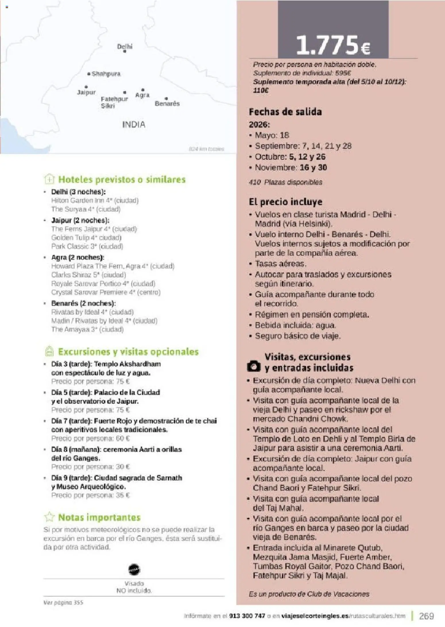 Viajes El Corte Inglés Rutas Culturales de la Comunidad de Madrid │ válido desde el 01.04.2026 | Página: 269 | Productos: Té