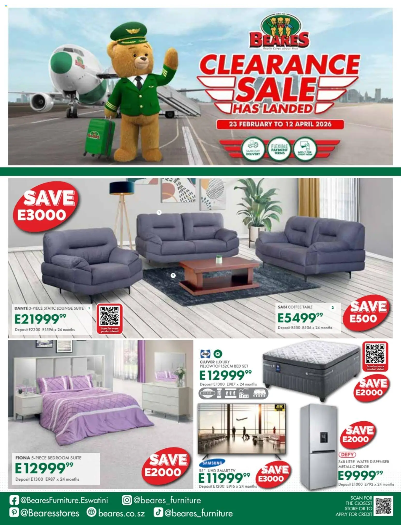 New Beares catalogue – valid from 23.02.2026 | Page: 1 | Products: Bed, Lounge suite, Coffee, Water