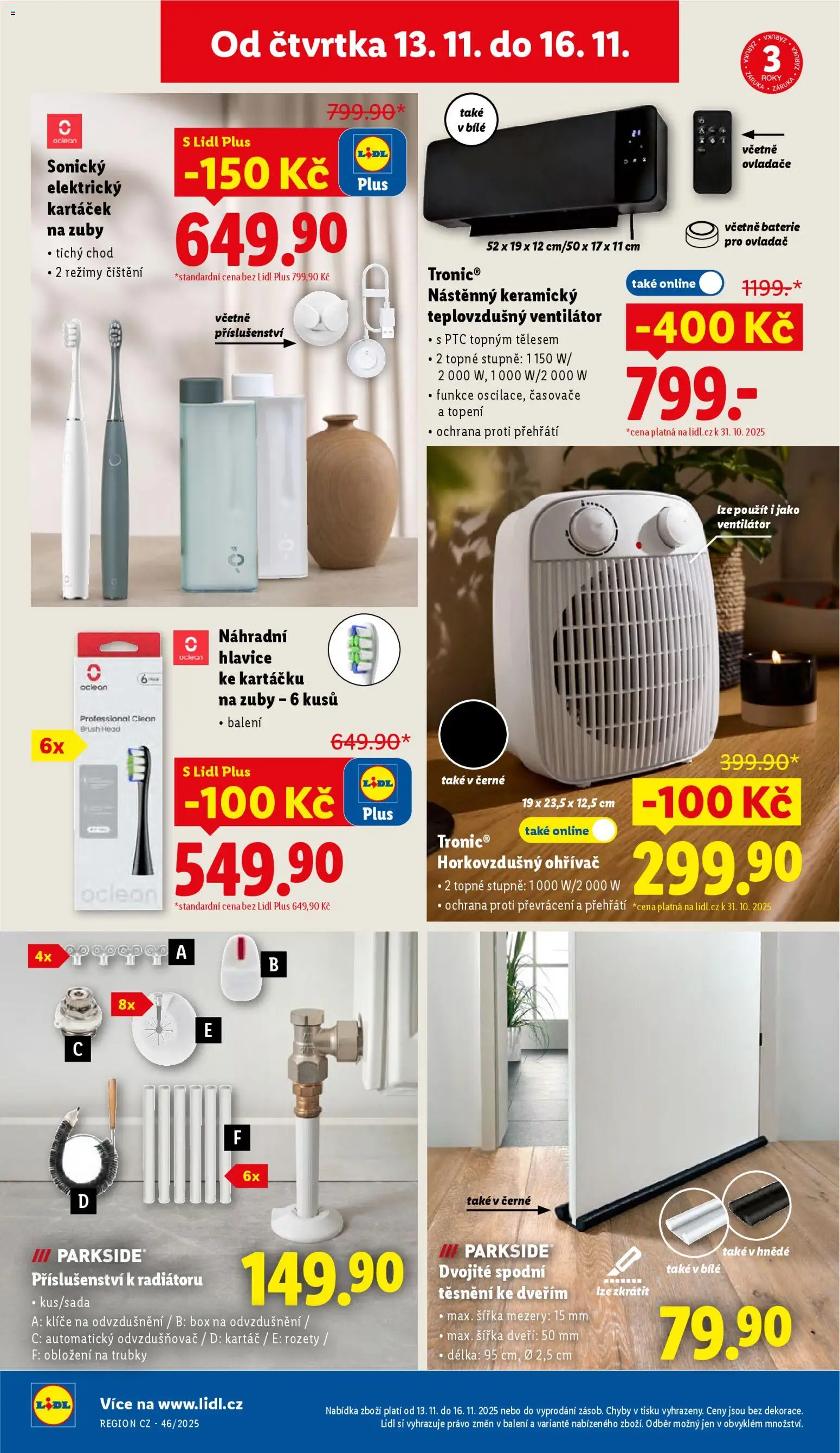 Lidl leták od 13.11.2025 | Strana: 50 | Produkty: Parkside, Ventilátor, Radiátor, Kartáč